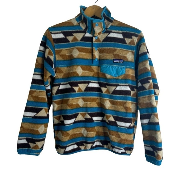 Patagonia Synchilla Snap-T Pullover Fleece Small Guatemalan Tango Bear Brown - Picture 2 of 11